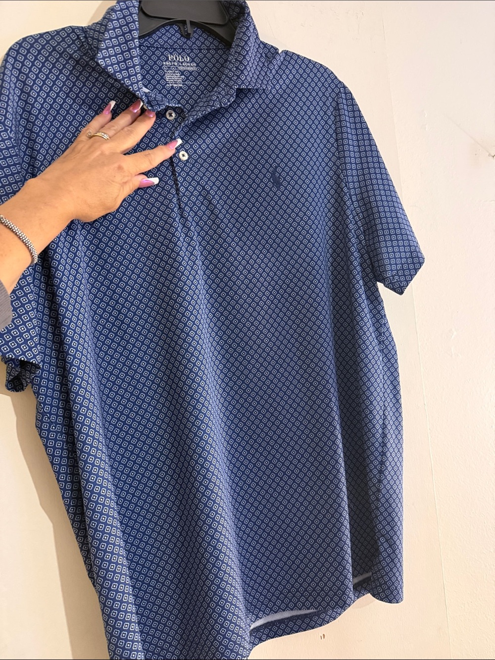 Polo by Ralph Lauren Navy Geometric Short-Sleeve Polo